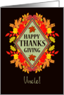For Uncle Thanksgiving Wishes With Fall Berries and Leaves card
