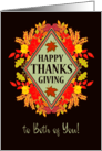 Thanksgiving Wishes to Both of You With Fall Berries and Leaves card