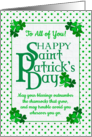 St Patrick’s Day Blessings to All of You with Shamrocks and Polkas card