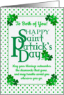 St Patrick’s Day Blessings to Both of You with Shamrocks and Polkas card