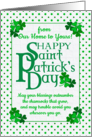 St Patrick’s Day Blessings Our Home to Yours with Shamrocks and Polkas card