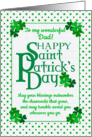 For Dad St Patrick’s Day Blessings With Shamrocks and Polkas card