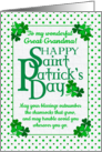 For Great Grandma St Patrick’s Day Blessings With Shamrocks and Polkas card