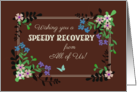 From All of Us Get Well with Floral Border on Mocha Background card