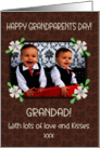 For Grandad Grandparents Day Wishes Photo Upload Mocha Pattern card