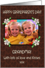 For Grandma Grandparents Day Wishes Photo Upload Mocha Pattern card
