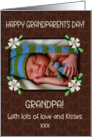 For Grandpa Grandparents Day Wishes Photo Upload Mocha Pattern card