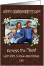 Grandparents Day Across the Miles Photo Upload Mocha Pattern card