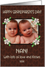 For Nan Grandparents Day Wishes Photo Upload Mocha Pattern card