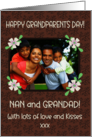 For Nan and Grandad Grandparents Day Photo Upload Mocha Pattern card