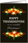 Happy Thanksgiving for Hairdresser with Flowers in Bright Fall Colors card