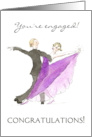 Engagement Congratulations with Couple Dancing card