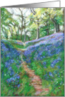 Mother’s Day Path Through Bluebell Woods card