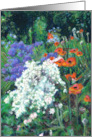 Birthday Flowers in June Garden Fine Art Oil Pastel Painting card