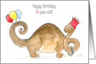 Custom Age Birthday with Fun Dinosaur card