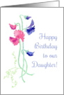 For Daughter’s Birthday with Sweet Peas card