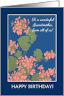 For Grandmother’s Birthday from All of Us with Pink Geraniums card