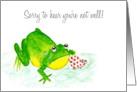Get Well Wishes with Fun Crying Frog card