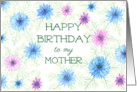 For Mother’s Birthday with Love in a Mist Flowers card