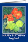 For Friend’s Birthday Bright Orange Nasturtiums card