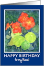 For Niece’s Birthday Bright Orange Nasturtiums card