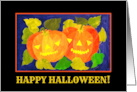 Halloween with Two Cheery Pumpkins card