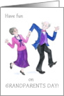 Grandparents Day Fun with Older Couple Dancing card