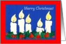 Christmas Candles card