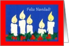 Christmas Candles, Spanish card