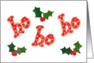 Christmas card - ho ho ho card