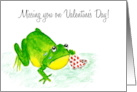 Valentine’s Missing You with Crying Frog card