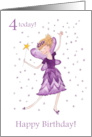 4th Birthday Wishes with Purple Fairy card