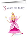3rd Birthday with Fairy Princess Dressed in Pink card