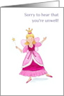 Get Well Soon with Fairy Princess in Pink Dress and Wings card