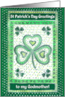 For Godmother St Patrick’s Day Greetings with Shamrocks card