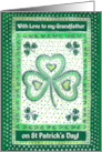 For Grandfather St Patrick’s Day with Shamrocks card