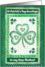 For Stepmother St Patrick’s Day Greetings with Shamrocks card