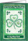 For Stepson St Patrick’s Day Greetings with Shamrocks card