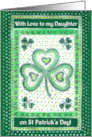 For Daughter St Patrick’s Day with Shamrocks card