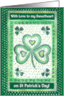 For Sweetheart St Patrick’s Greetings with Shamrocks card