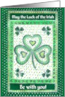 St Patrick’s Day Shamrock Irish Blessing card