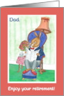 For Father Retirement Cute Rabbit Relaxing card