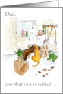 Father’s Retirement Relaxing in Garden Shed card