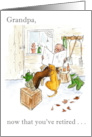 Grandpa’s Retirement Relaxing in Garden Shed card