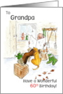 Grandfather’s 60th Birthday Relaxing in Garden Shed card