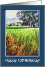 105th Birthday with Evening View Across the Meadows card