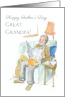 Father’s Day Great Grandpa Relaxing with Newspaper Blank Inside card