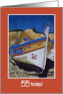 55th Birthday Algarve Fishing Boat Soft Pastel Painting card