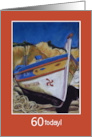 60th Birthday Algarve Fishing Boat Soft Pastel Painting card