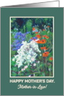 For Mother in Law on Mother’s Day Floral Fine Art June Garden card